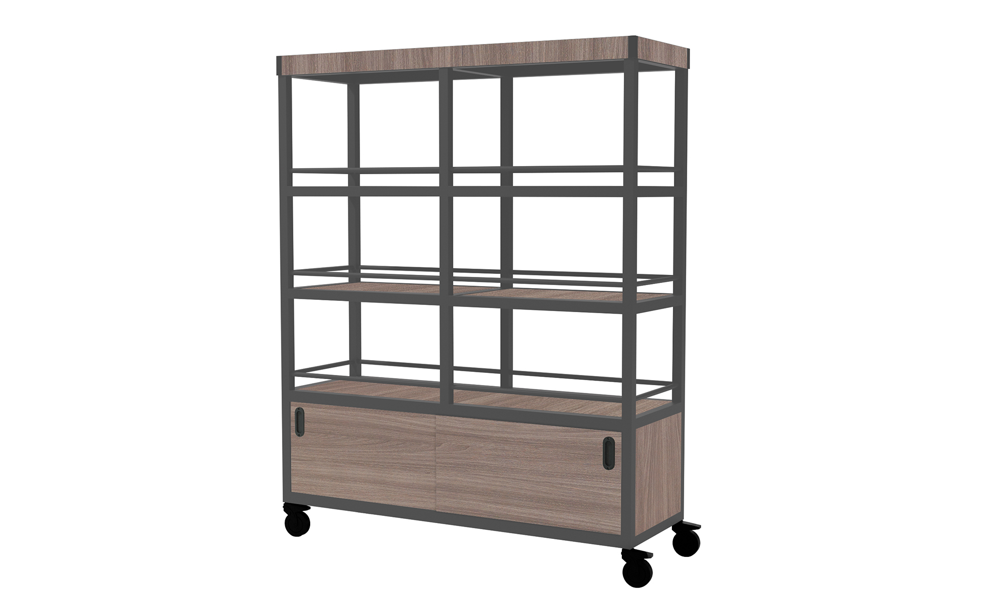 Hudson Backbar Bleached Legno laminate with Iron powder coating