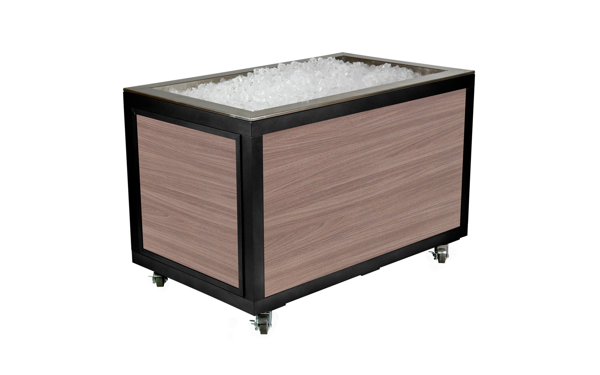 Beverage Cart - Black and Bleached Legno
