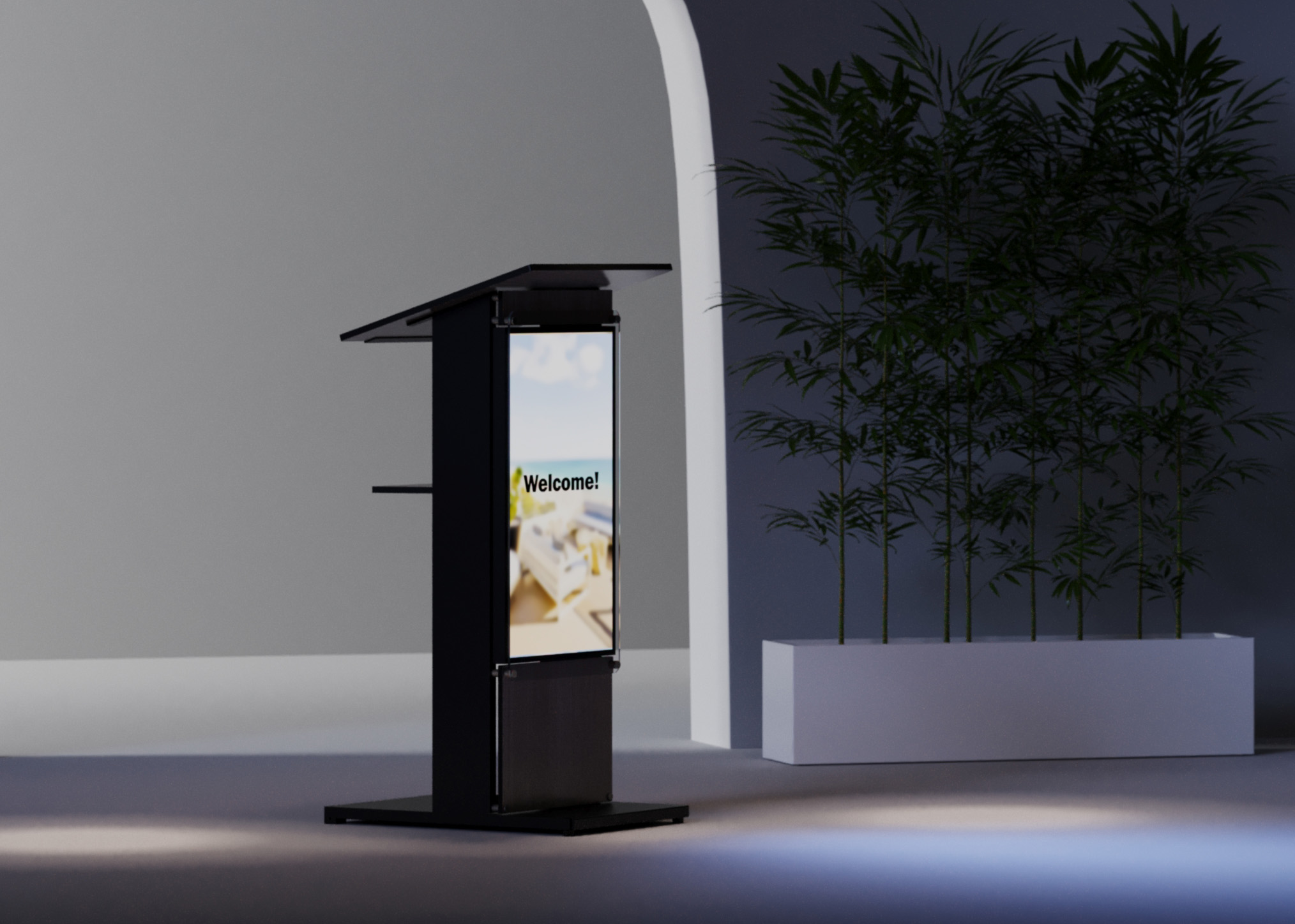 Illuminated Media Podium