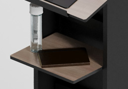 Media Podium Storage Shelf